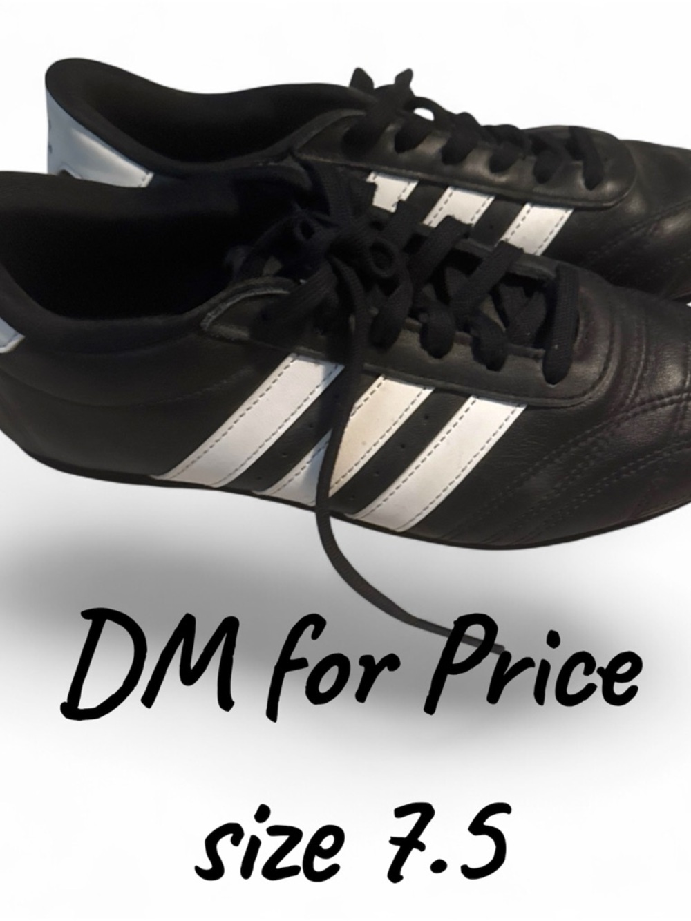 adidas Black Sneakers with White Stripes - Women